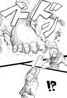 drawing giantess monochrome bakugeki_no_g giant_sparring planet_(bakugeki_no_g)