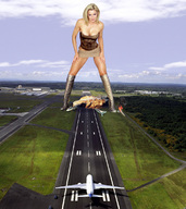 giantess collage mega blonde destruction wonderslug fire airport manicure thigh_highs aircraft nell_mcandrew