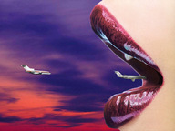 giantess collage vore mouth lips wonderslug airplane sky sunset