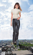 giantess collage mega destruction brunette wonderslug sweater looking_at_viewer