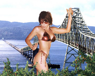 giantess collage bridge glasses wonderslug red_hair mountains river krista_allen