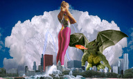 collage city mega dragon wonderslug fire monster fountain lightning