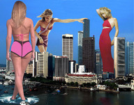 breasts giantess collage city mega blonde butt swimsuit water buildings wonderslug dress giantesses handbag singapore