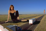 giantess collage brunette brown_eyes wonderslug sitting giantesses vehicles trucks vehicle_crush roads yasmeen_ghauri