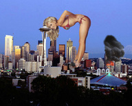collage city mega blonde destruction wonderslug bending_over laughing skyscraper