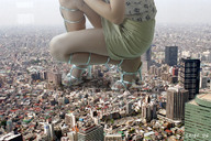 giantess chief crush collage city destruction high_heels asian platform_sandals