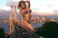 giantess collage city bridge wonderslug muscles skyscraper vehicles athletic
