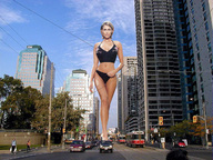 giantess collage blonde buildings wonderslug walking streets vehicles ana_hickmann trams