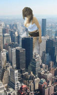 giantess chief collage city large_breasts asian skyscraper