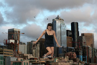 giantess collage city destruction helicopter brunette wonderslug dress skyscraper smoke eva_longoria