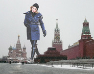 giantess collage blonde wonderslug boots outdoors raining looking_into_distance leather_boots blake_lively russia kremlin oblivious_bystanders moscow