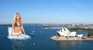 breasts giantess collage mega blonde water ocean wonderslug boats sydney sarah_chalke sydney_opera_house sydney_harbour