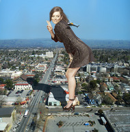 giantess collage high_heels buildings helicopter brunette wonderslug dress streets vehicles houses sky anna_friel