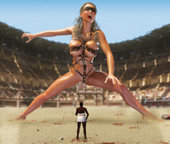 breasts giantess crush blonde blood rome tan gladiatrix redfiredog digital_render