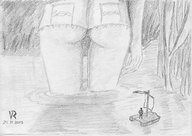 giantess monochrome butt water shorts raft fisherman vrseverson