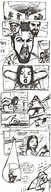 drawing monochrome story dbz toilet shrunken_people bathroom dialogue vegeta flush flushed nappa