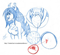 drawing giantess monochrome tongue mouth shrunken_man inside_mouth inside_view point_of_view homestuck implied_vore twisted_persona vriska_serket karkat_vantas