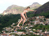 giantess blonde swimsuit sandals e10 tan