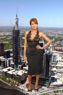 giantess collage city high_heels brunette celebrity dress e10 eva_mendes