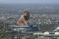 giantess collage city brunette e10 curly_hair