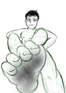drawing monochrome giant male toes sole looking_down point_of_view looking_at_viewer raised_foot kinkstuck jake