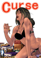growth comic handheld cleavage shrunken_man giantessfan cover_page curse