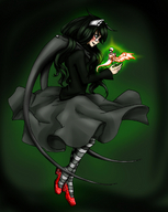 small_man furry wings size_difference color glasses striped_stockings red_shoes homestuck spirit jade_harley winter-okami12 davesprite dogtier!jade godtier!jade witch_of_space