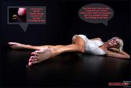 collage blonde long_hair small_men toes barefoot story dress lying_down legs nail_polish mr_moo_moo mature necklace bracelet source_needed looking_at_tiny