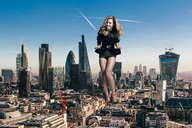 giantess collage micro city skyscraper dark_skin sky looking_at_viewer giantesscity beyonce_knowles