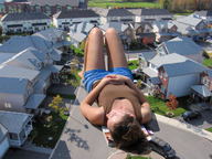 giantess collage sleeping clothed lying_down e10 streets vehicles houses development