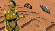 giantess alien handheld spaceship mars green_giantess crash drcreep sci_fi looking_at_tiny digital_render roswell