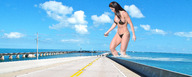 giantess collage swimsuit bridge cleavage brunette wonderslug vehicles athletic sky wading michelle_lewin six_pack holding_vehicle