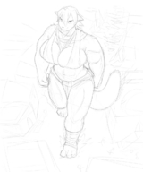 drawing mega monochrome barefoot ducky muscles sketch strolling strips