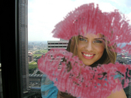 giantess collage city kissing window adriana_lima super_model lip_stick looking_in accasbel