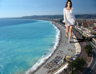 giantess crush collage city beach barefoot sand accasbel oceanside