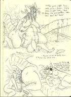 drawing nude horns tail sleeping monochrome short_hair mini_giantess bbw captions facesitting extra_breasts