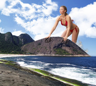 giantess collage mega swimsuit beach cleavage ocean wonderslug mountains clouds sky amy_willerton