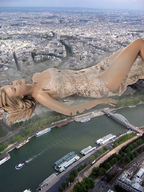 giantess collage city sleeping blonde helicopter lying_down