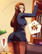 drawing color glasses brunette books point_of_view