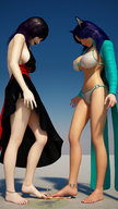 giantess feet giga city mega large_breasts long_hair blue_eyes toes barefoot green_eyes purple_hair blue_hair domination foot_crush legs cruel giantesses cat_girl nail_polish ankle_bracelet neko-witch-tiffany tiny_mk foot_domination looking_at_tiny digital_render queen-lillian