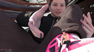 shrunken_men unaware shrunken_man sneakers shirtless nail_polish from_below on_foot reaching_hand digital_render silentstepgts