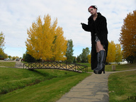 giantess collage bridge park boots cigarette outdoors riding_crop iffelbuffer fur_coat