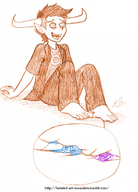 drawing micro color giant barefoot trapped under_foot homestuck twisted_persona tavros_nitram vriska_serket eridan_ampora