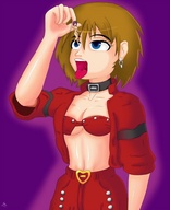 drawing giantess vore color handheld shrunken_woman ilackausername imminent_vore mouth_open