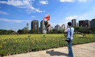 giantess collage blonde destruction buildings wonderslug boots sky meadow juliana_salimeni looking_at_tiny credit_beregous_source_pic