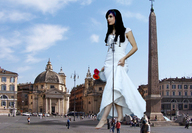 giantess collage barefoot dress sky obelisk monument eci999 roma_piazza