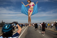 giantess feet swimsuit brunette posing sandals streets sky crowds cameras lowerrider pictures karlie_kloss