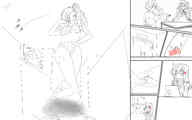 giantess comic monochrome destruction barefoot military foot_crush sketch soldiers two_piece furefami instruction