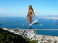 collage mega swimsuit cleavage ocean buildings helicopter wonderslug sunglasses sky ships wading kate_upton