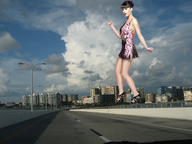collage city mega brunette legs clouds sky looking_at_viewer katy_perry
